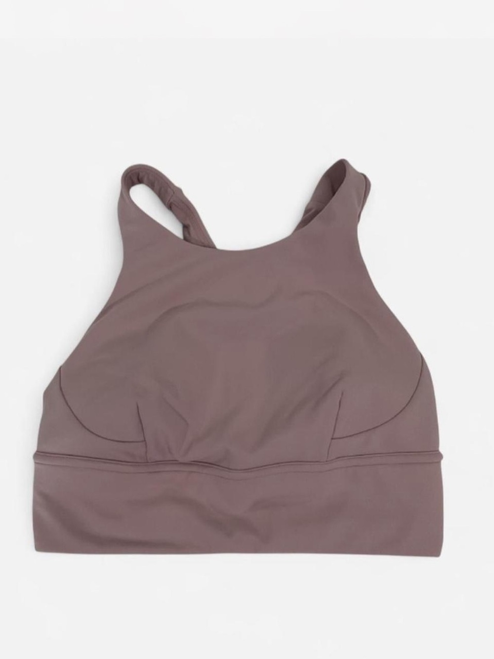 Lululemon Sports Bra Size 6 Mauve Taupe Racerback Longline Padded